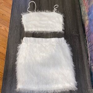 White 2pc skirt set